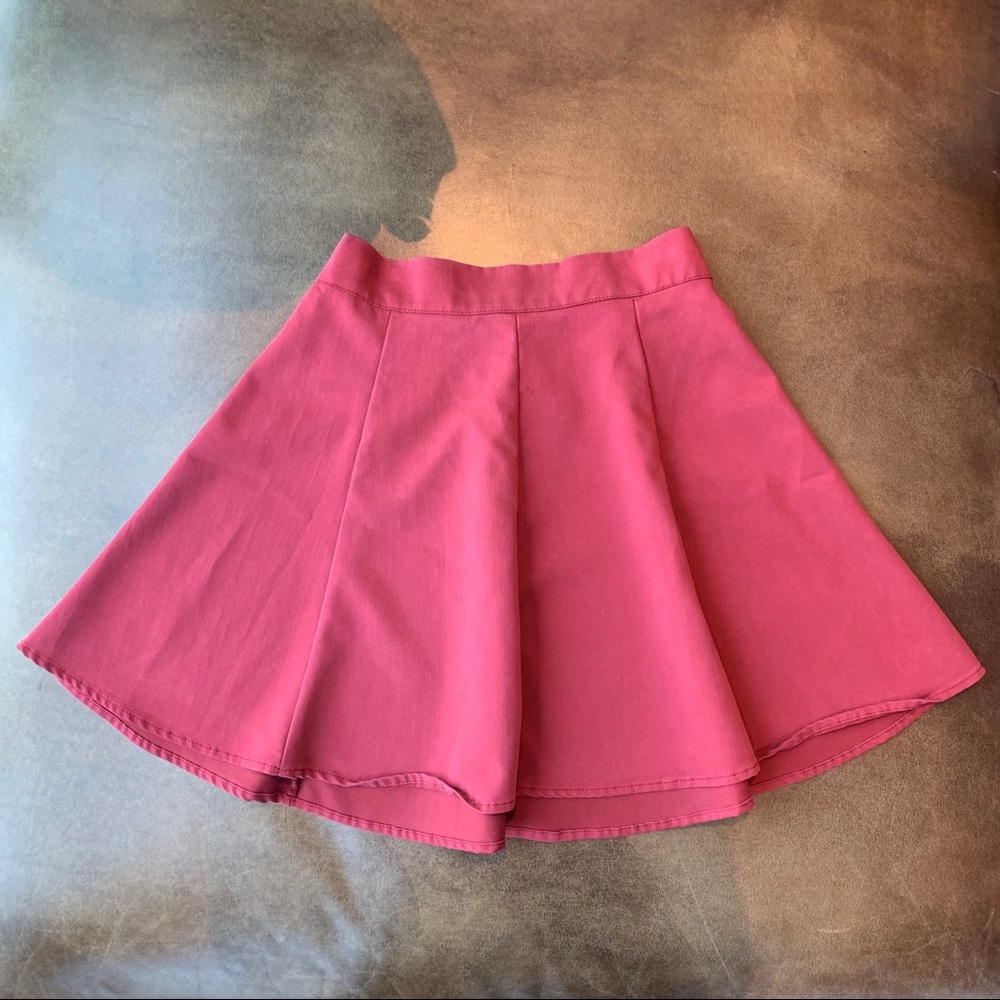 Brandy Melville Red Mini Circle Skirt